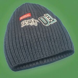 Black Ribbed Beanie